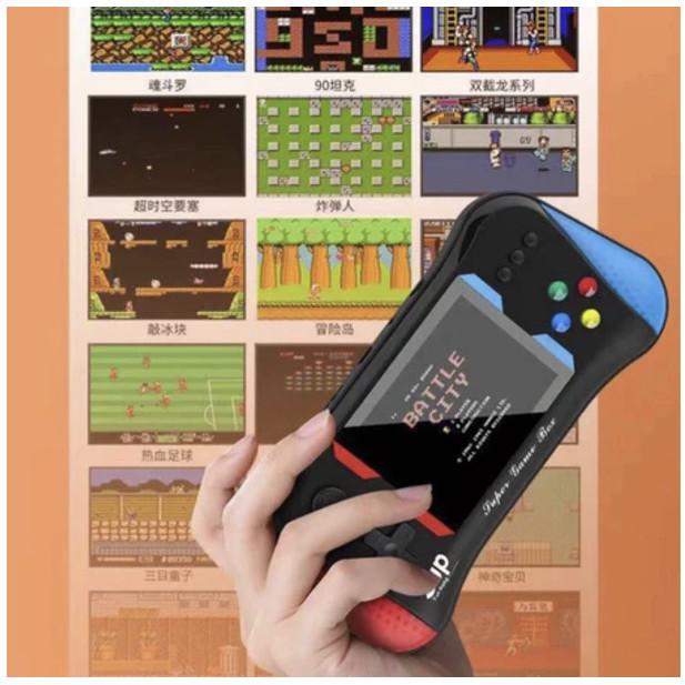 SMARTCOM ~ 500-in-1 Gameboy X7M Layar Lebar 3.0" inch New Update Bisa Connect di TV Game Console Min