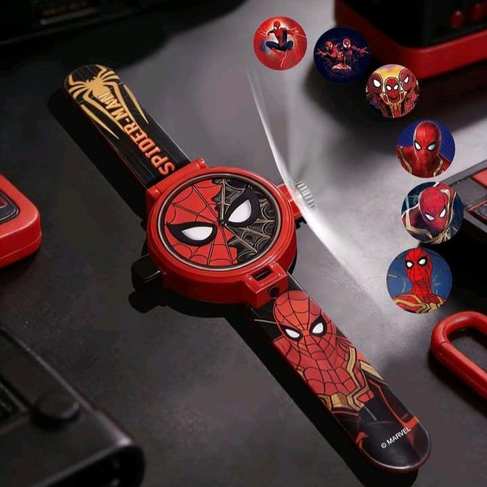 MINISO Original Marvel Spider-Man Collection Projection Watch Jam Tangan Anak Proyektor Karakter