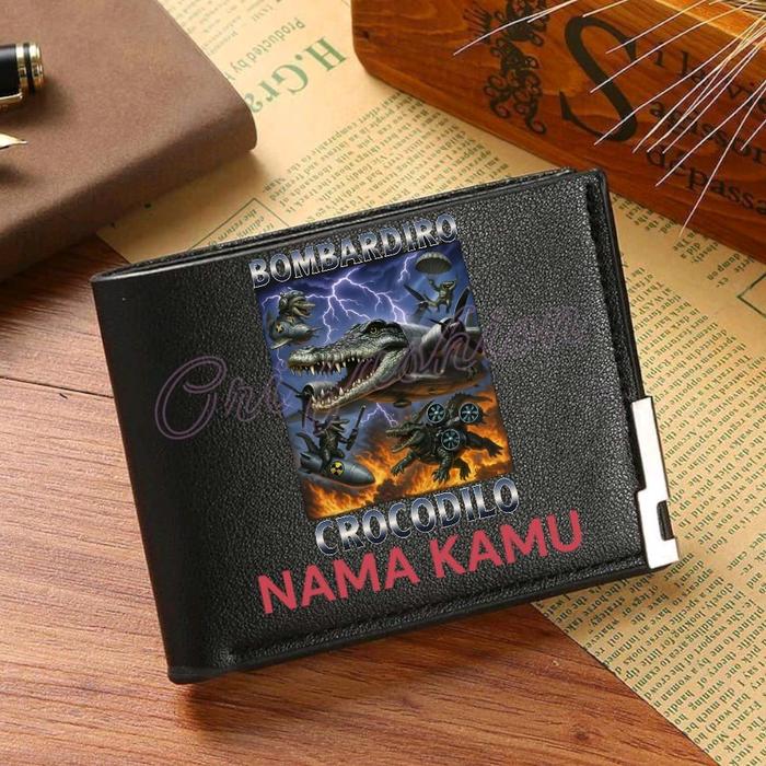 Dompet Kartu Kulit Wallet/Uang anak anomali bombardiro crocodilo