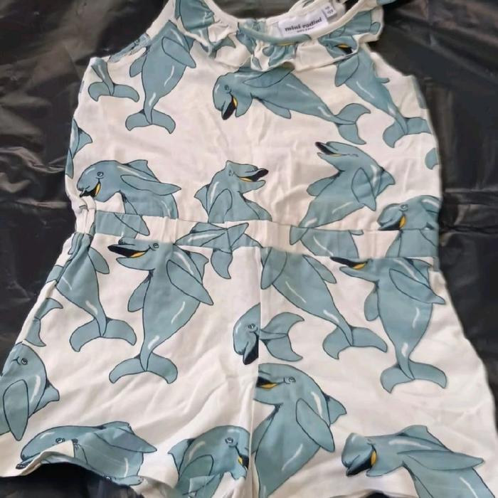 jumpsuit mini rodini dolphin sz 116 utk usia 3-4 tahun preloved very good condition