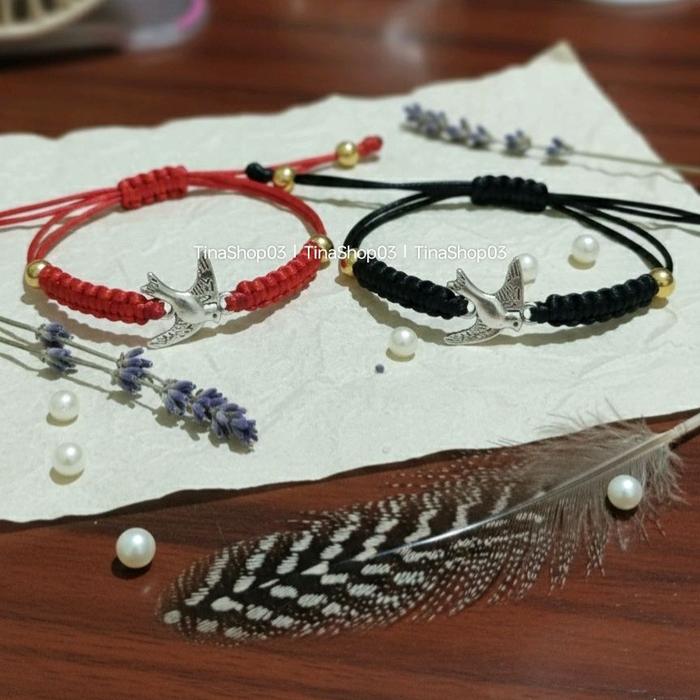Gelang Bangle Merpati Anyaman Terbaru Gelang Couple Merpati Merah Hitam
