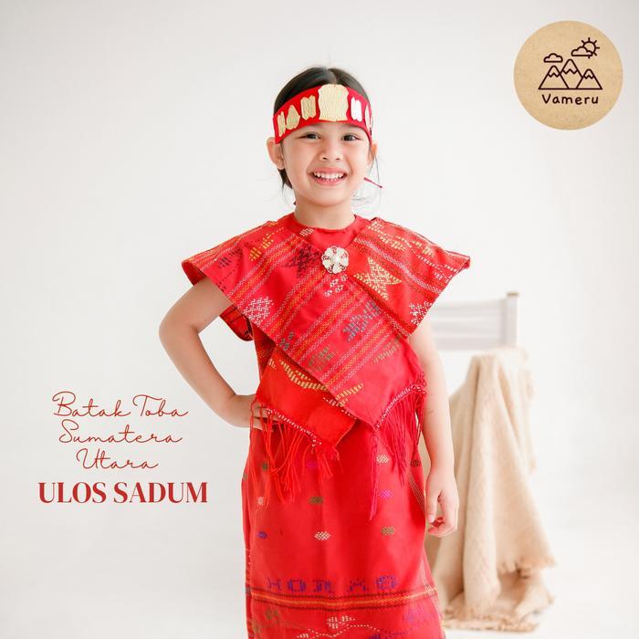 Baju Adat Batak Anak Sumatera Utara Ulos Perempuan Dress