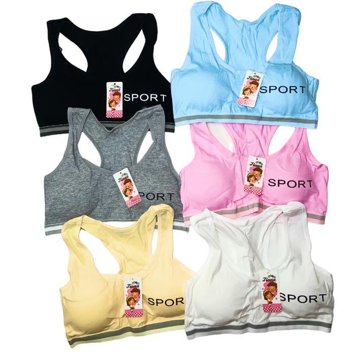 PREMIUM [3/6/12 Pcs] Promo BH Miniset Anak Tiana Kids 210 polyester termurah  motif tulisan sport ba