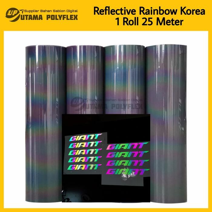 PREMIUM (Khusus Rollan) Polyflex Reflective Rainbow Korea / Poliflex Reflektif