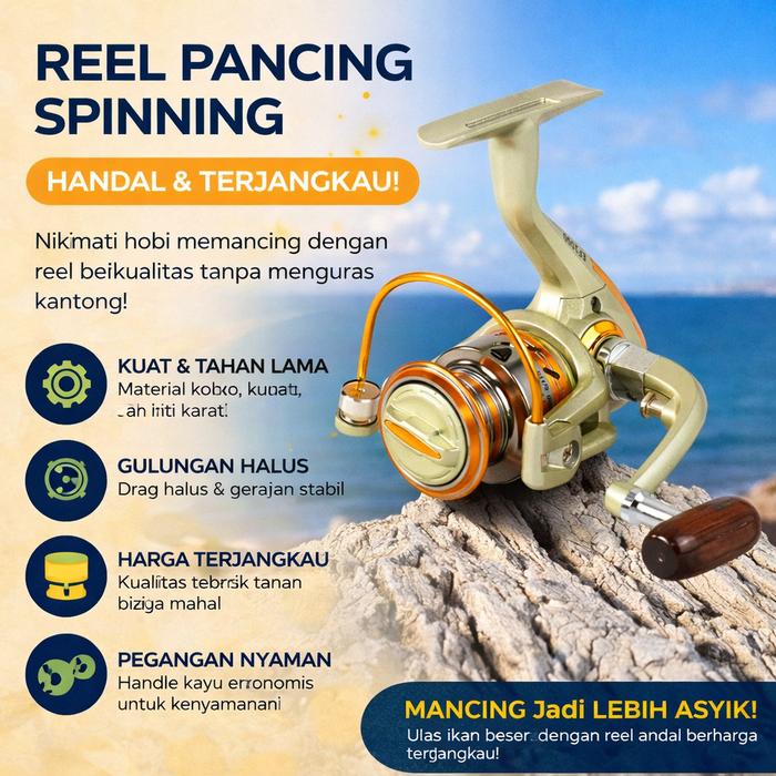 MalakuMall | Reel Pancing Spinning | Reel Pancing Spinning Fishing Reel | Reel Pancing 5.5:1 1000