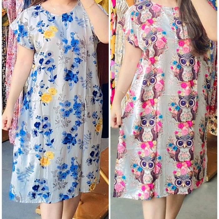 Daster  Basic O Pendek  Zipper  Wanita Rayon Busui Cantik Dewasa Pendek Berkualitas Ponorogo Viral M