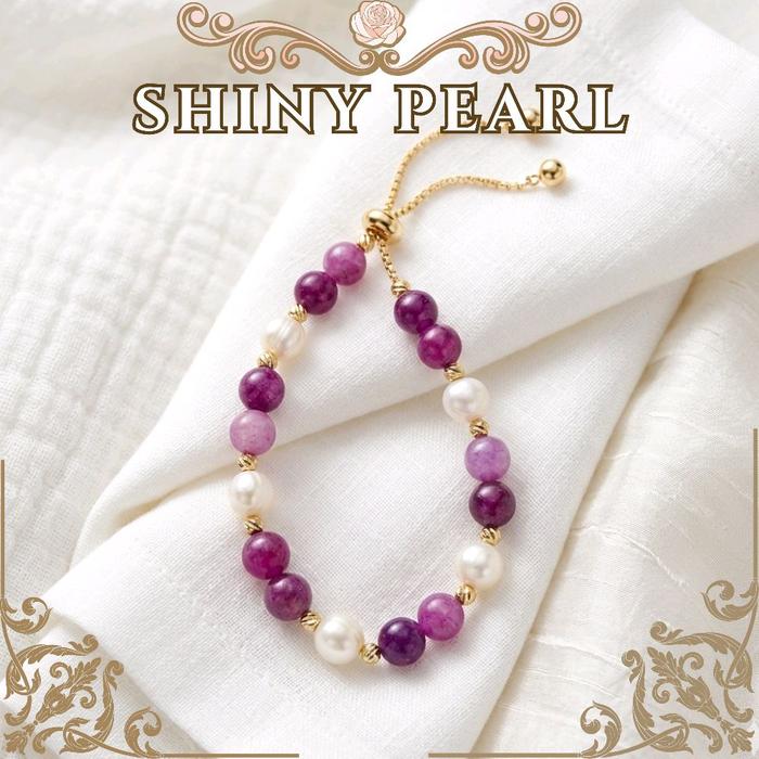 Gelang Cantik Elegan Warna Ungu - PERHIASAN WANITA || MUTIARA ASLI LOMBOK BERSERTIFIKAT