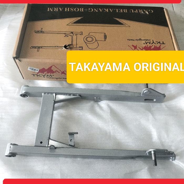 SWINGARM SWING ARM GARPU BELAKANG HONDA SUPRA X 125 TROMOL KODE KTM SILVER TAKAYAMA ORIGINAL