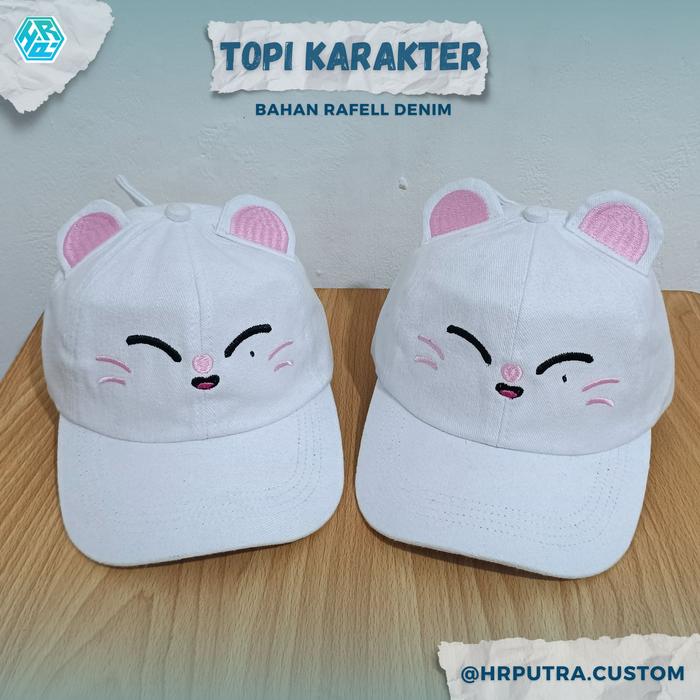 Topi Karakter kucing Leebit /Topi baseball Dewasa