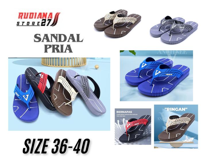 RudianaStore27 Sandal pria Irsoe 225 Sandal Jepit Trendy