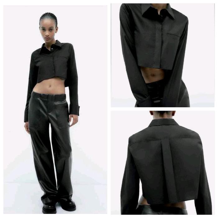 ZARA cropped shirt preloved
