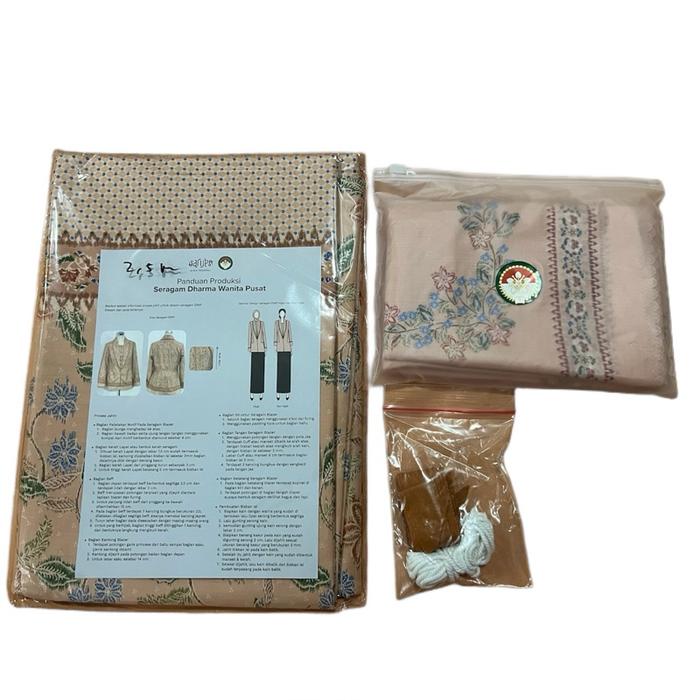Kain Batik DWP Nasional Terbaru. 2025....  Wanita Atasan Katun Motif.. terdiri dari kain 2,5M, Hijab