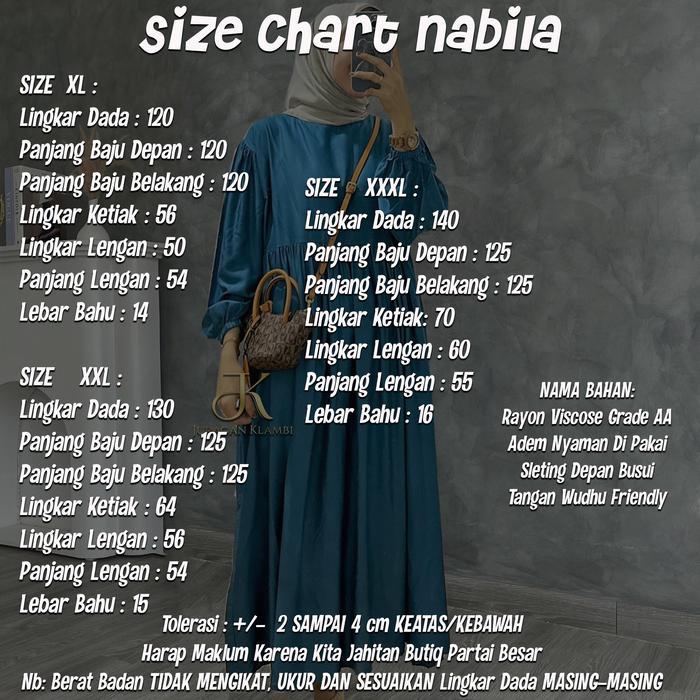 Terbaik NABILA OVERSIZE MIDI JUMBO BY JURAGAN KLAMBI FREE BROS RAYON VISCOSE SLETING BUSUI Kain Lemb