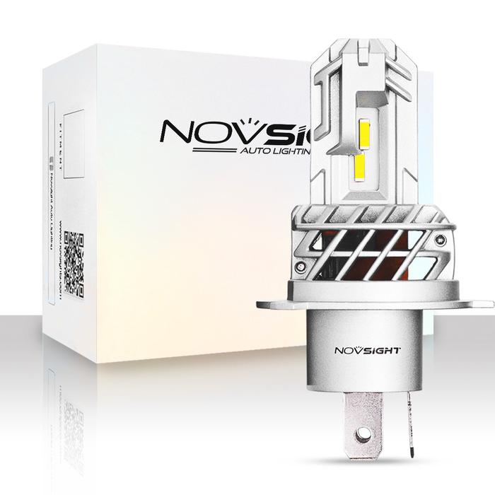 NOVSIGHT Motorcycle Headlight Bulb Led H4 H7 H11 1:1 Mini Size Design