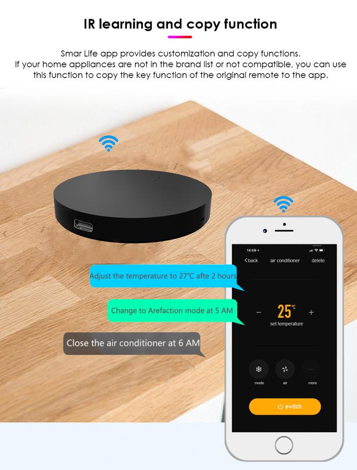 Tuya Smart IR Remote Control Smart Life For Smart Home Automation