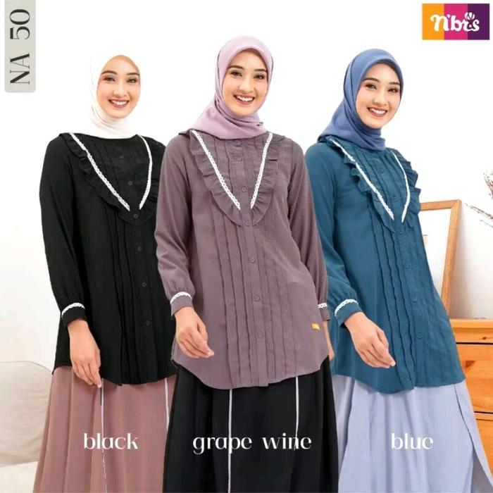 Nibras NA 050 Tunik Series by Nibras Fashion// Nibras Tunik Polos//Nibras Tunik Polos Elegan