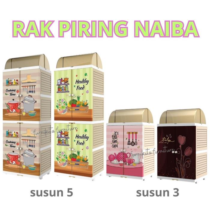 SIAPKIRIM NAIBA - RAK PIRING PLASTIK TEMPAT PENYIMPANAN MAKANAN MINI DISH RACK READY STOCK