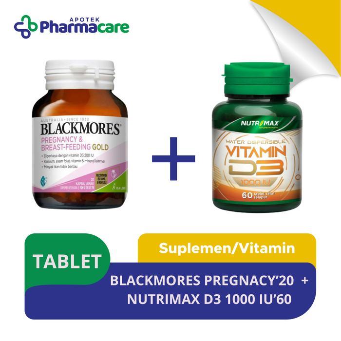 PROMO GUYS (BUNDLING MURAH) BLACKMORES PREGNANCY & NUTRIMAX D3 1000 PREMIUM