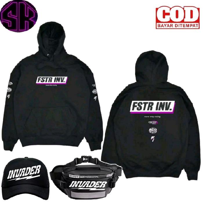 HOODIE FASTER INVADER TERBARU SWEATER FASTER INVADER PRIA WANITA JAKET FASTER INVADER KEREN BAHAN BE
