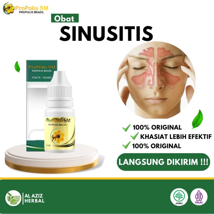 OBAT SINUSITIS HERBAL NYERI DI WAJAH BAU BUSUK DI HIDUNG KELUAR INGUS TERUS - PROPOLIS SM