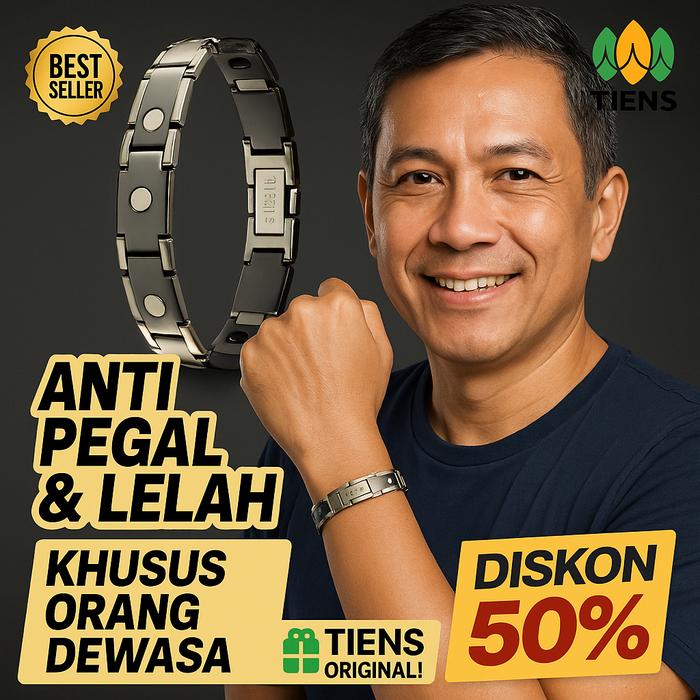 Gelang Kesehatan TIENS  Syariah Original | Magnet Terapi Stainless Steel