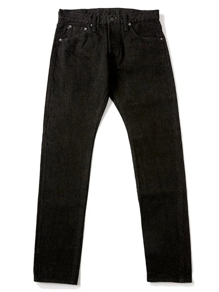 Pure Blue Japan TCD-013-BR Teacore Black x Brown "Teacore" Dyed Selvedge Jeans (Slim Tapered)