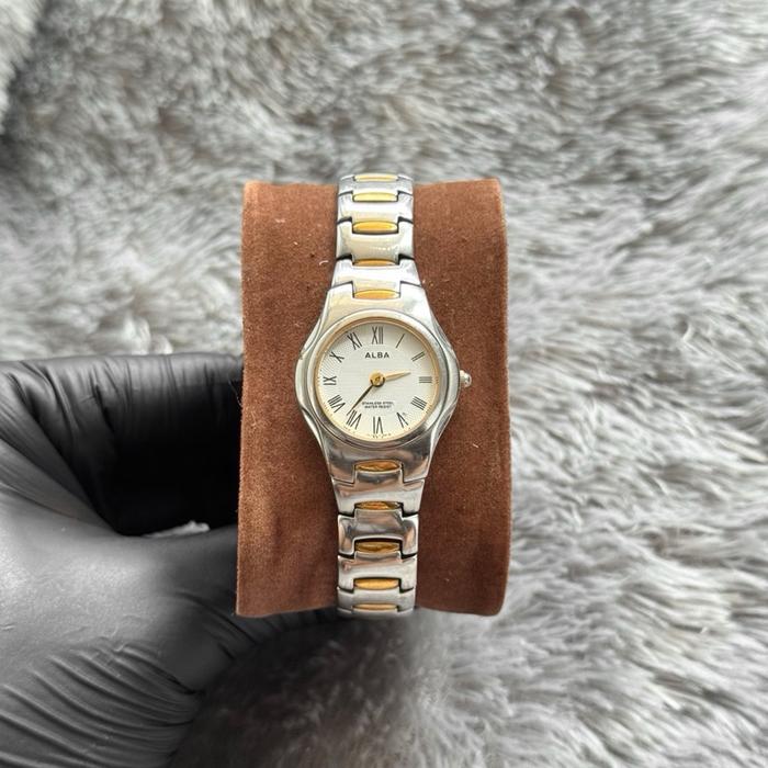 (Barunya 1,5jt) Jam Tangan Vintage Alba by Seiko Dual Tone Originall