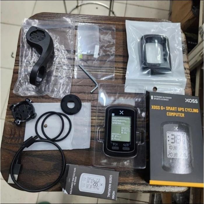 Ready speedometer Cyclo sepeda XOSS G+ digital wireless Bluetooth ANT GPS computer
