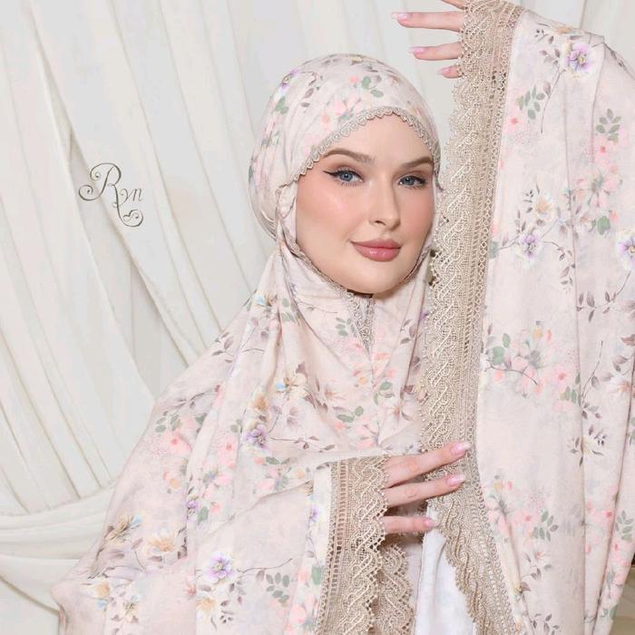 Ryn Rayyan ANNEIRA MUKENA DEWASA JUMBO BAHAN RAYON VISCOSE PREMIUM KOMBINASI RENDA Tunik BajuSolo El