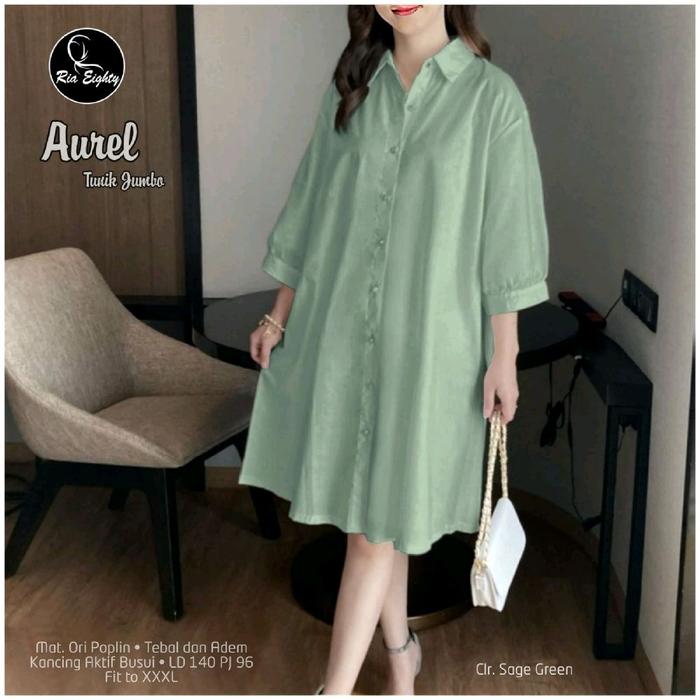 Aurel sage Tunik Polos JUMBO ld 140 / riaeighty