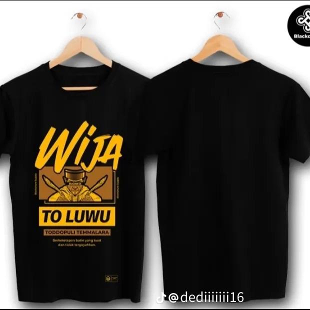 Baju kaos motif badik bugis alat tradisional khas bugis