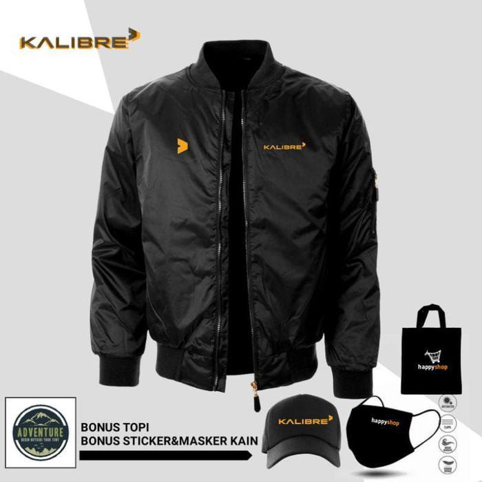 Jaket Bomber Kalibre Waterproof Anti Air Free Topi & Masker