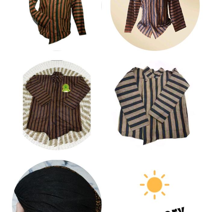 baju dan blangkon hitam truntum jebeh bisa dilipat tidak bisa di cuci Motif Dewasa Pria baju sunan k