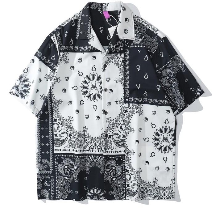 G✪7X KEMEJA PANTAI HAWAII PRINT PRIA CASUAL LENGAN PENDEK MOTIF KOBE BRYANT K☎1Z