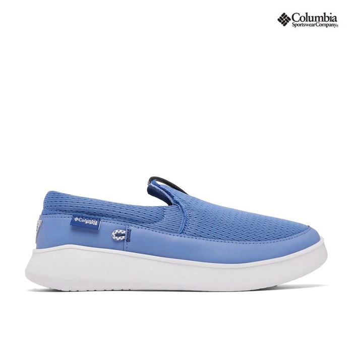 COLUMBIA Women's Slip-on Boatside Breathe Pfg Sepatu Slip-on Wanita Original - BlueBell, Nocturnal