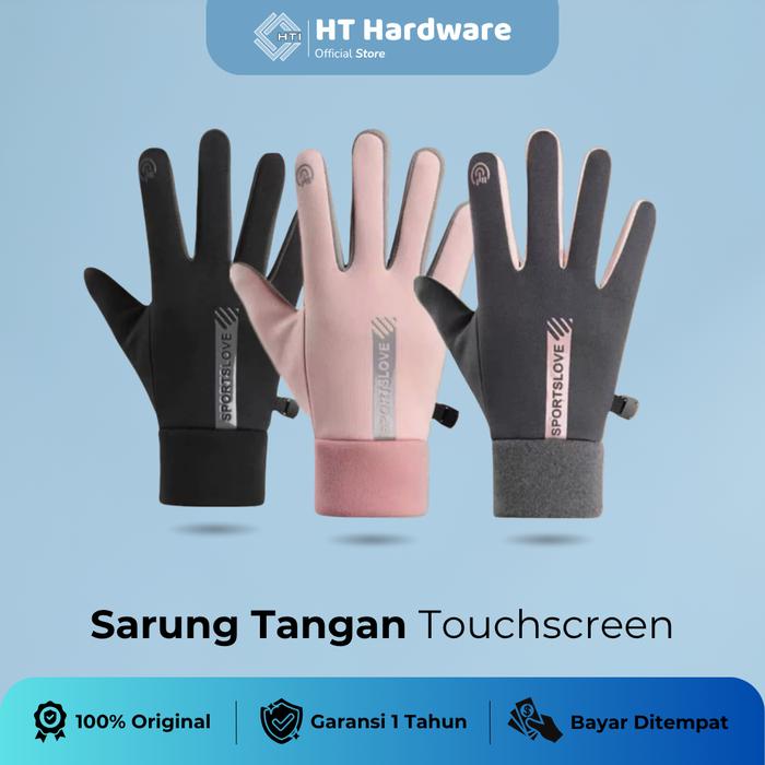 HT Hardware - Sarung Tangan Touchscreen (Anti Air + Anti Slip + Layar Sentuh)