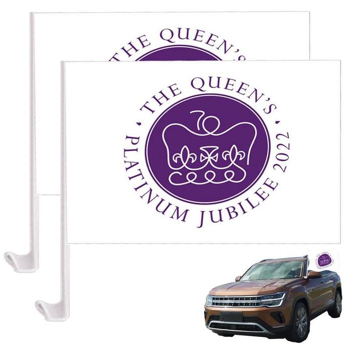 Queen Elizabeth II Memorial Car Flag Queen Elizabeth II Commemorative