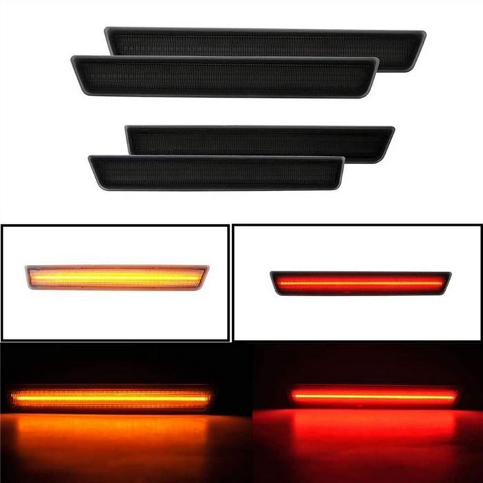 Amber Red LED Side Marker Light for Dodge Challenger 2015-2021 Smoke