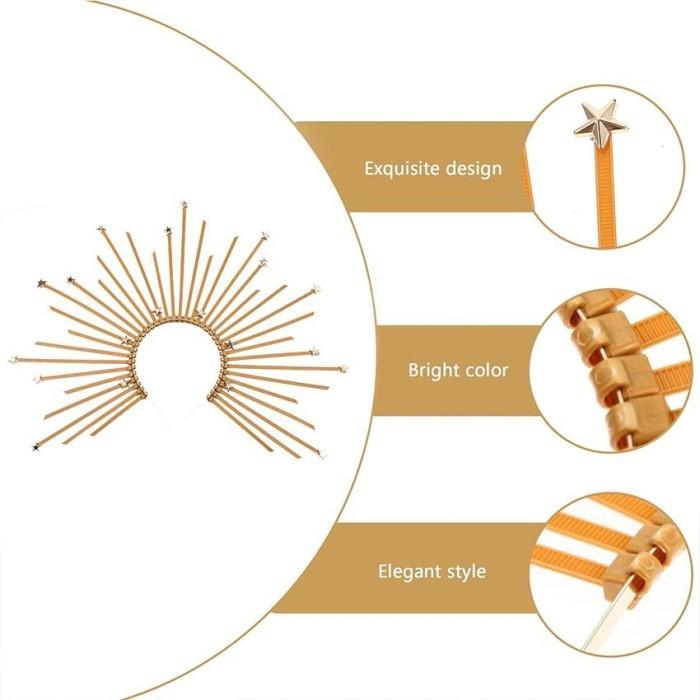 Bando Halo Angel Malaikat Aesthetics Gold Emas Perak Crown Malaikat Angel Cosplay Headband Bandana M