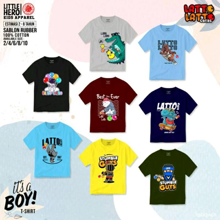 2-8th kaos anak lato lato series by little hero kaos anak motif lato lato viral