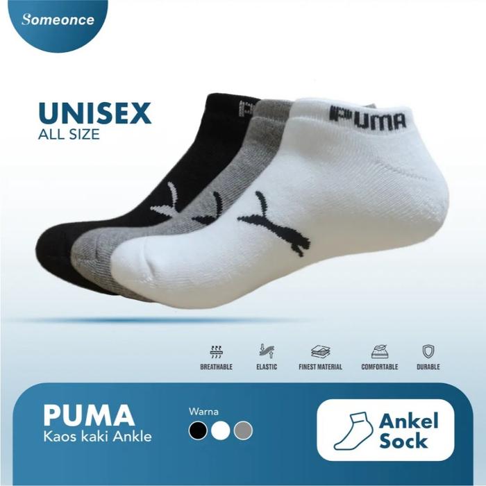 Kaos Kaki Puma Original Indonesia - Kaos Kaki Olahraga - Kaos Kaki Sport - Puma MK - 100 % Original