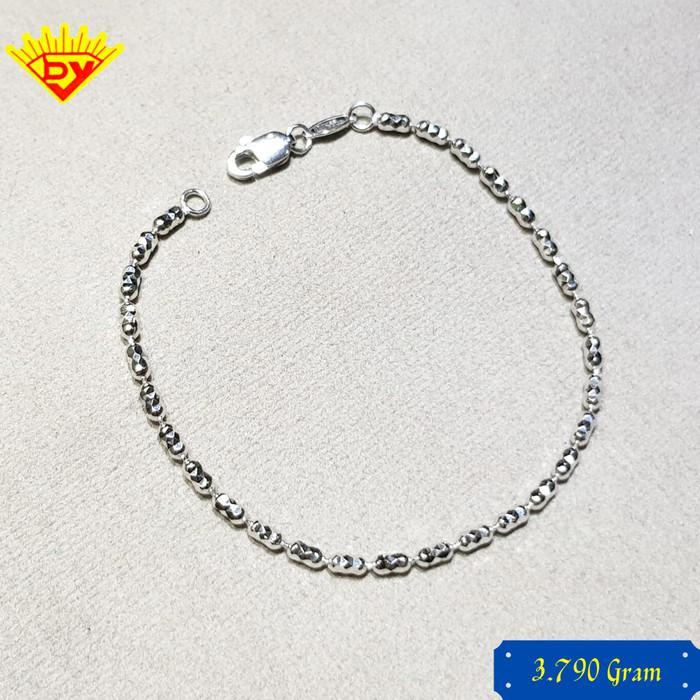 GELANG RANTAI EMAS PUTIH 586 KADAR EMAS 750