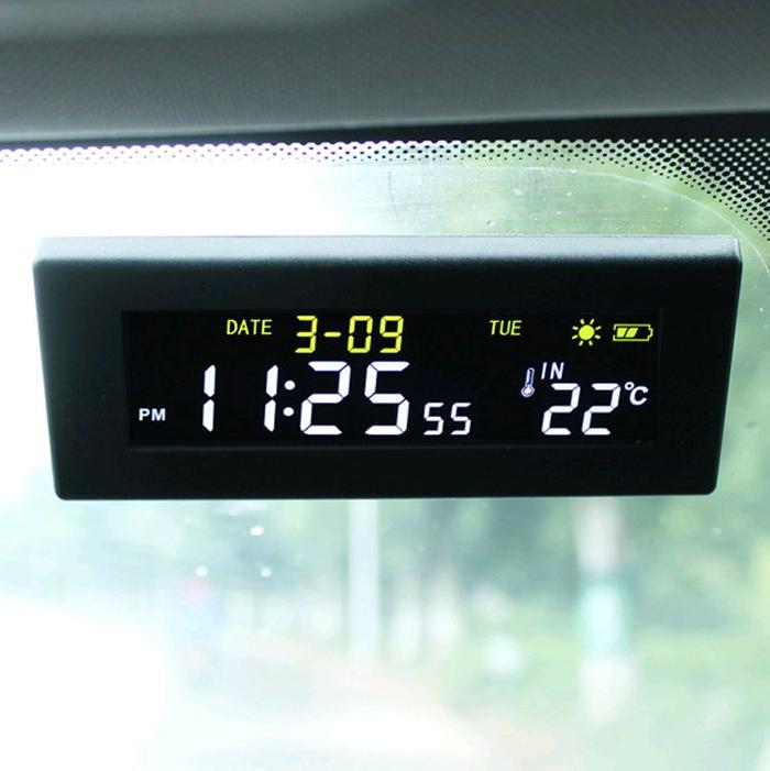 Jam Digital Kaca Depan Mobil Tenaga Surya, Waktu MengemudiPengingat: Saklar Pintar Tanpa Kabel, Pres