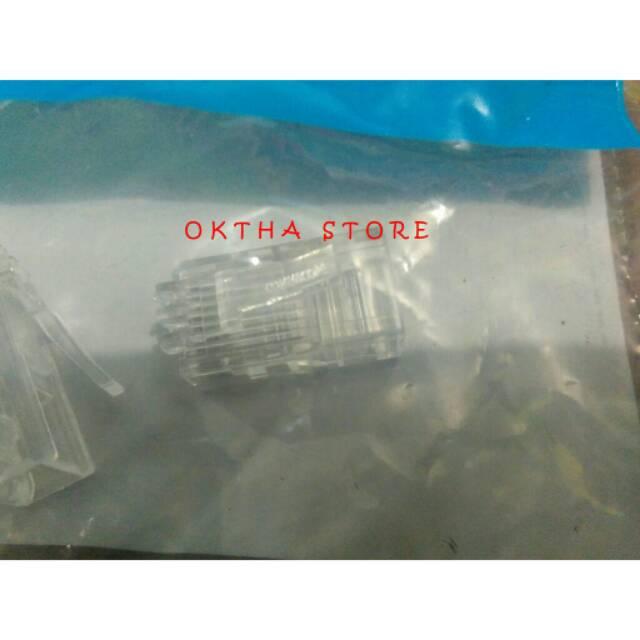 Konektor COMMSCOPE Original RJ45 AMP Cat5E isi 50pcs 1Pack Connector ORI Rj 45