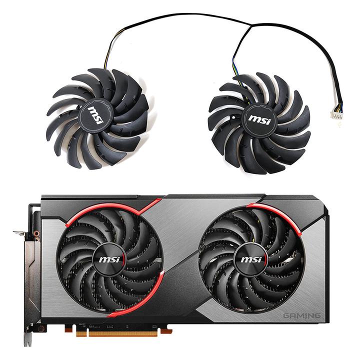 New MSI RX5700XT Cooling Fan Replacement PLD10010S12HH 4pin Heatsink for MSI RX 5700 5600 XT GAMING 