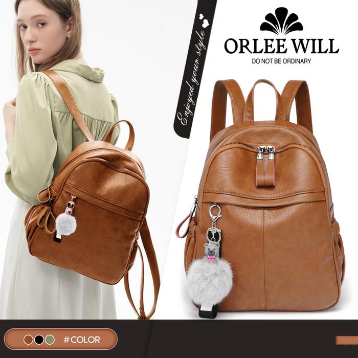 Ready.. ORLEE WILL Ransel Wanita Kulit Asli