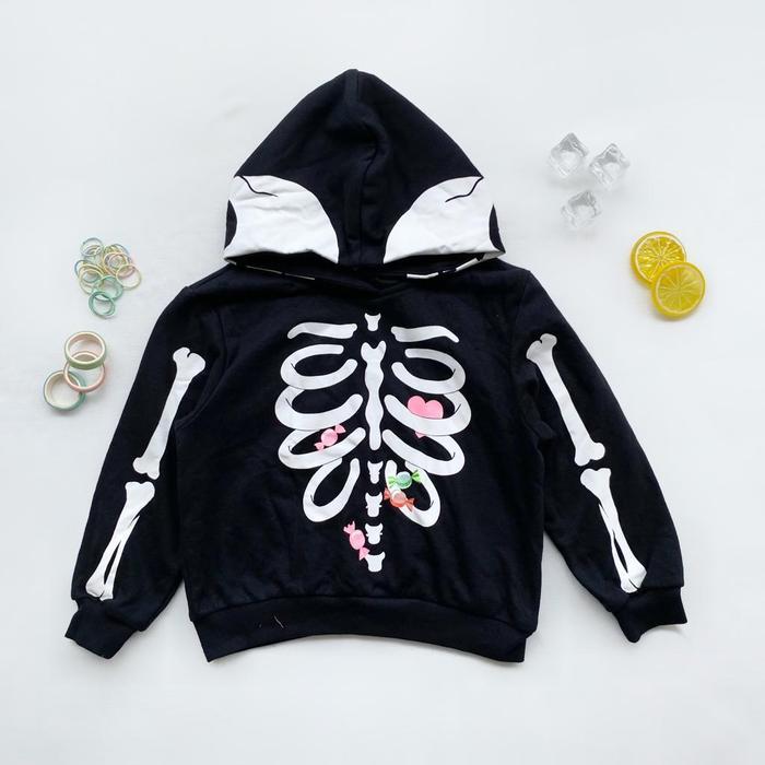 New Produk Ownerbabysical 4-10Tahun Hoodie H*M Skeleton- Sweater Anak Perempuan Xdh6
