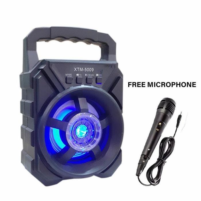 Speaker Bluetooth + Mic Wireles XTM5009 XTM-5009 KARAOKE SING SMULE Grosir