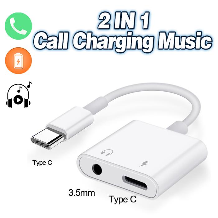 2 in 1 Splitter AUX Cable OTG Adapter For Xiaomi Redmi Samsung OPPO
