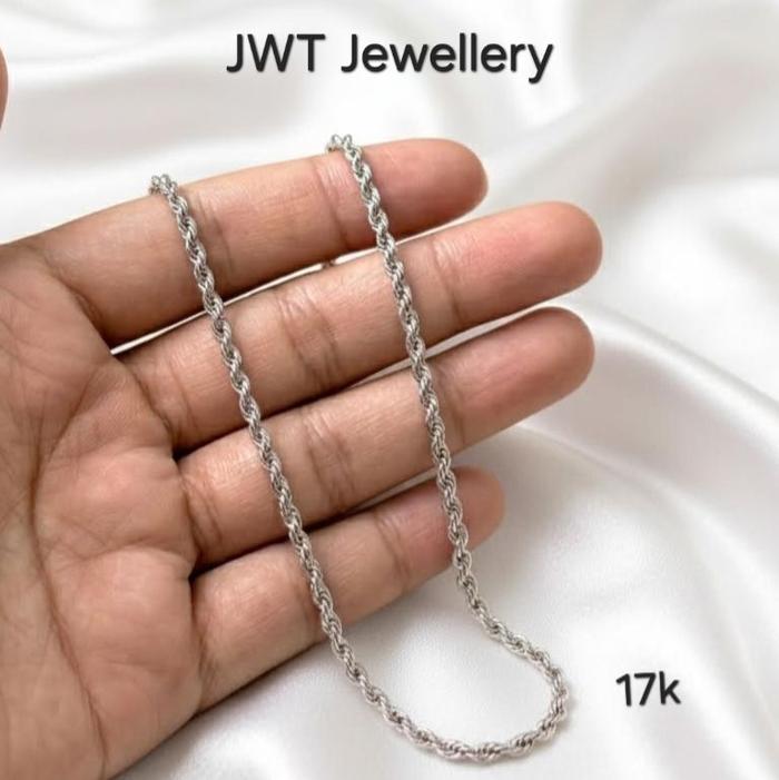 KALUNG EMAS 17K PENDEK MODEL TAMBANG MAS PUTIH BERAT 1 GRAM 2 GRAM  TERLIHAT BESAR